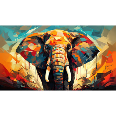 Abstract Elephant Oil Canvas